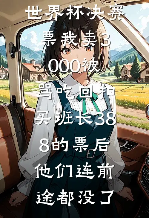 世界杯决赛票我卖3000被骂吃回扣，买班长388的票后他们连前途都没了