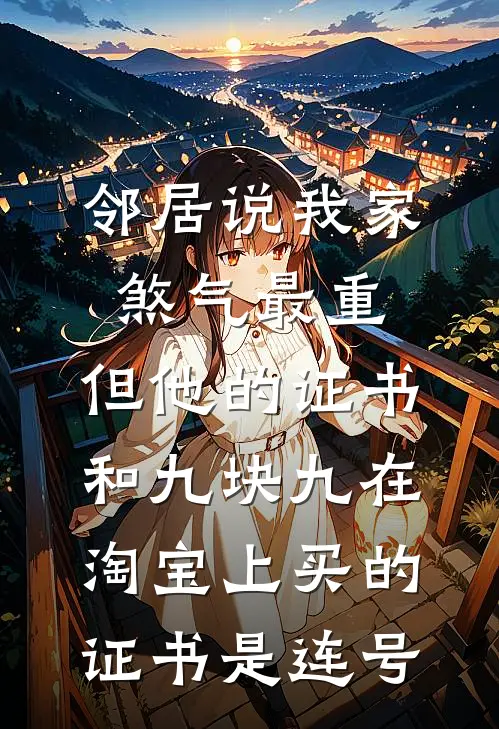 邻居说我家煞气最重，但他的证书和九块九在淘宝上买的证书是连号
