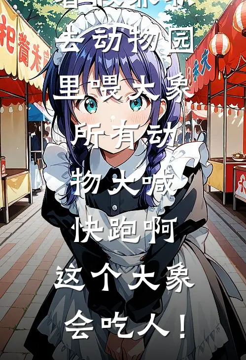 暑假兼职去动物园里喂大象，所有动物大喊：快跑啊，这个大象会吃人！