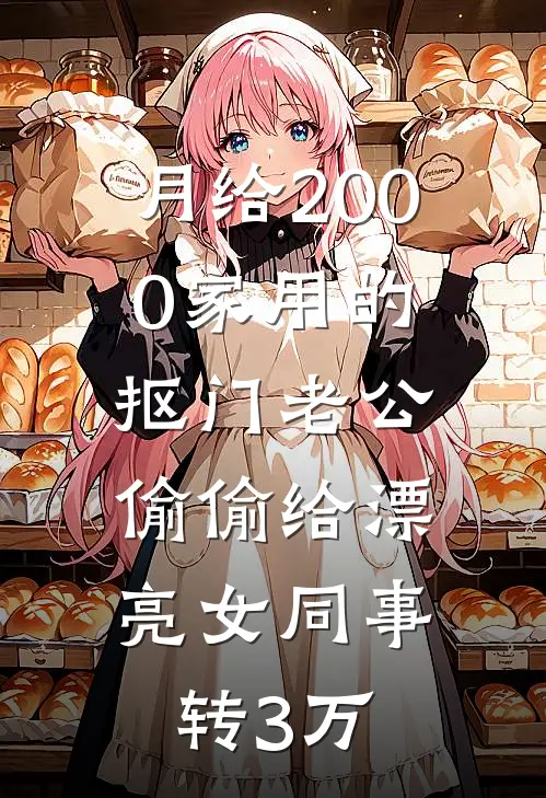 月给2000家用的抠门老公，偷偷给漂亮女同事转3万