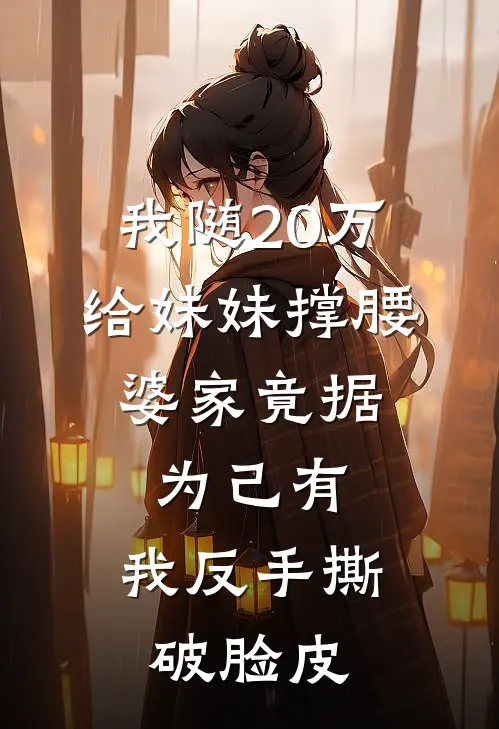 我随20万给妹妹撑腰，婆家竟据为己有，我反手撕破脸皮