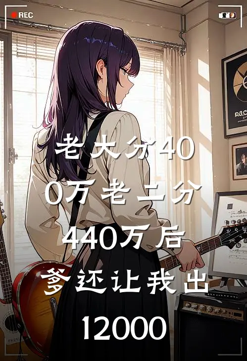 老大分400万老二分440万后，爹还让我出12000
