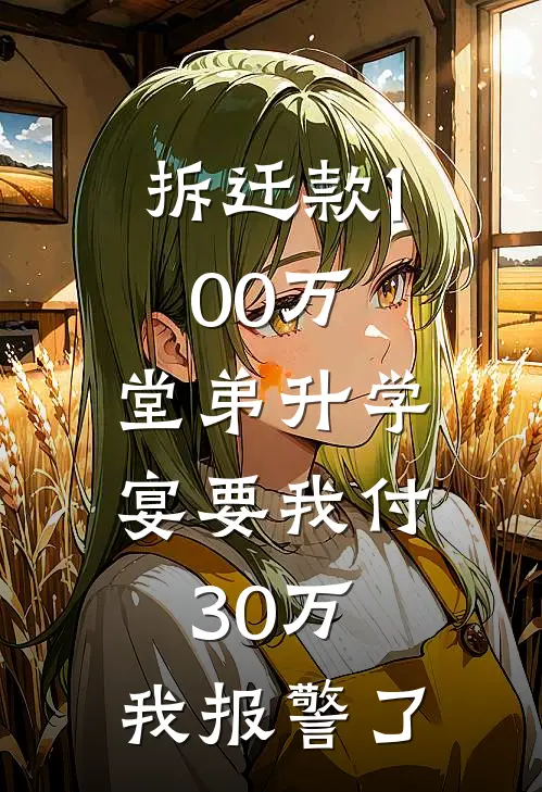 拆迁款100万，堂弟升学宴要我付30万，我报警了