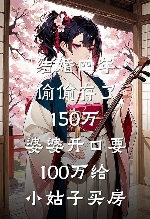 结婚四年偷偷存了150万，婆婆开口要100万给小姑子买房